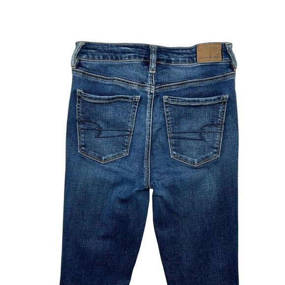 American Eagle Jeans Women's Size 4 Super Stretch Super High Rise Denim Jeggings - Picture 6 of 13